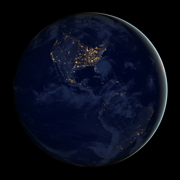 City Lights of North America.  NASA