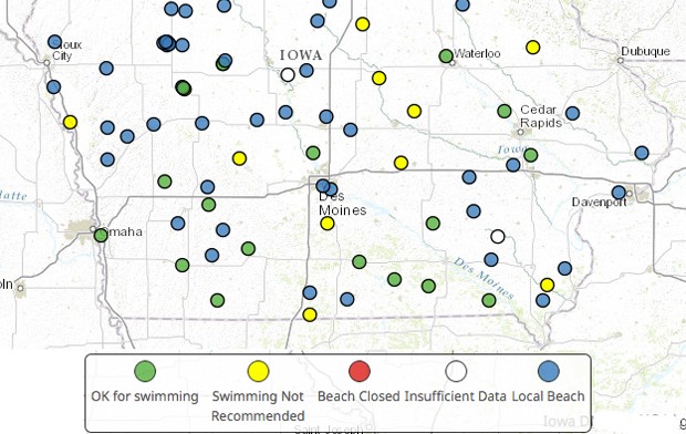 12% of Iowa Swimming Beaches Unfit, but not Included in EPA Database