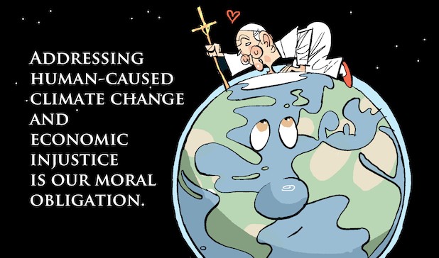Pope Francis Climate Encyclical by David Fitzsimmons