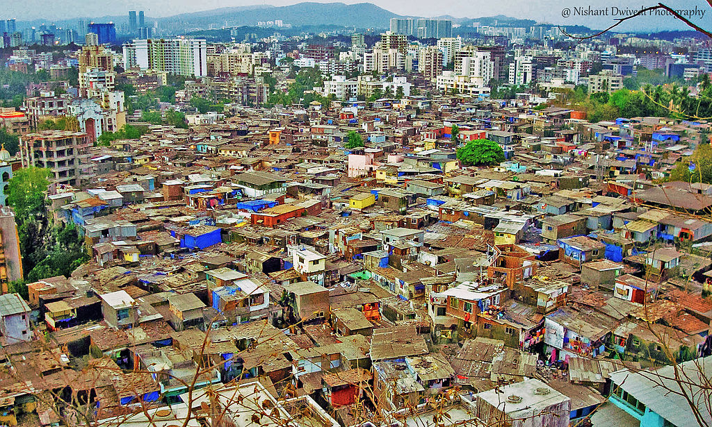 Mumbai is the capital city of the Indian state of Maharashtra, and the most populous city in India. 60 per cent of its residents live in slums with limited access to civic amenities.By Nishantd85 (Own work) [CC BY-SA 3.0], via Wikimedia Commons