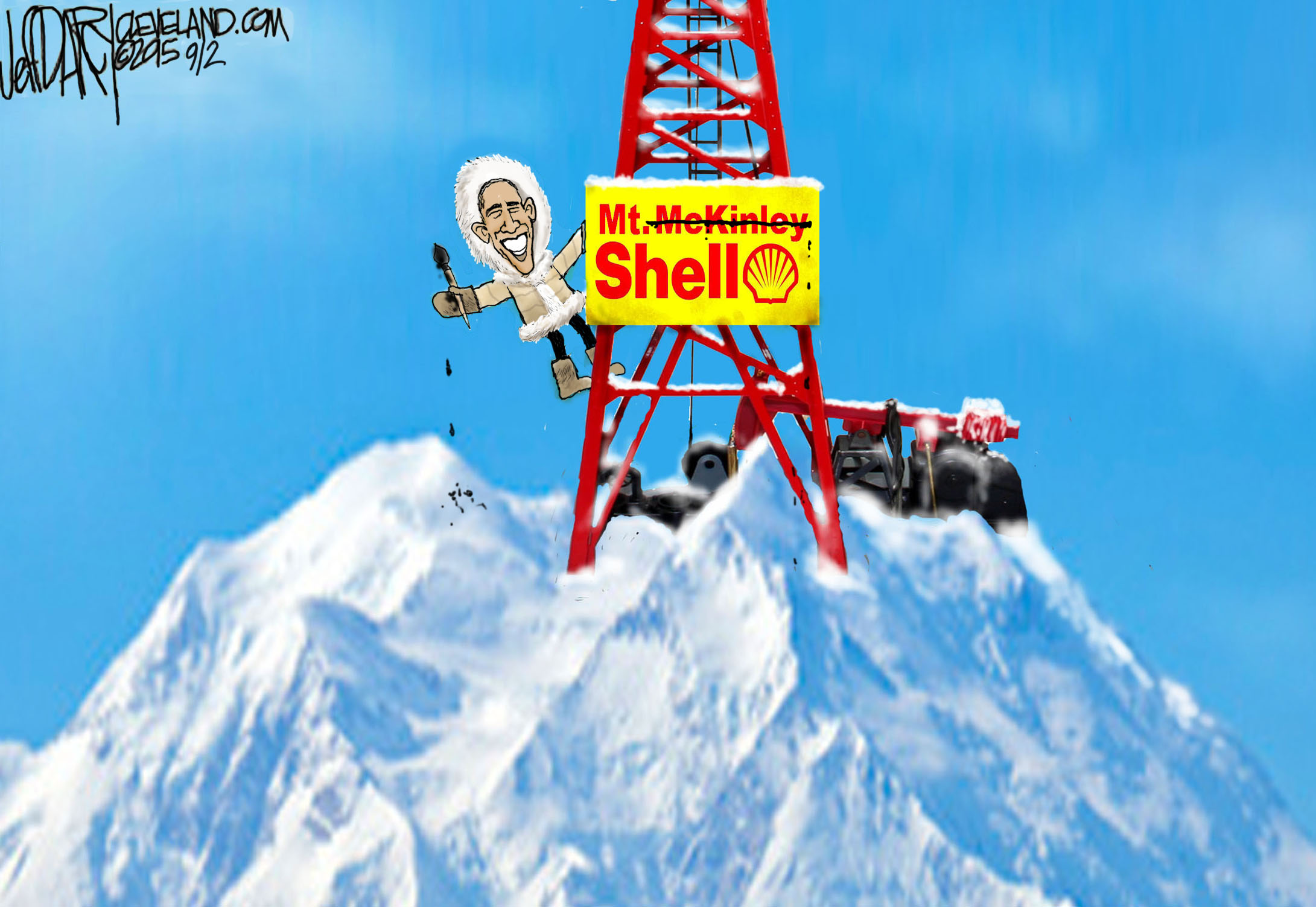 Mt. McKinley's New Name. Jeff Darcy. Via Cagle Cartoons. Used with permission.