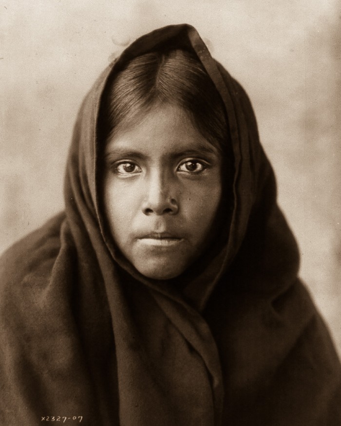 Qahatika girl. Edward S. Curtis. Via Library of Congress