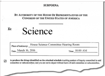science subpoena